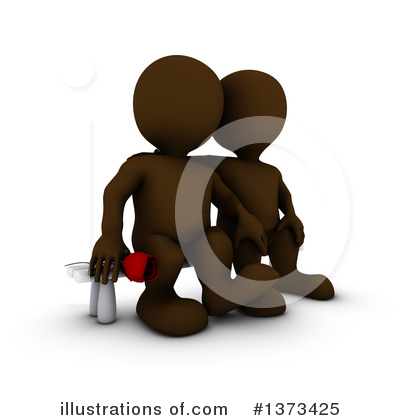 Royalty-Free (RF) Brown Man Clipart Illustration by KJ Pargeter - Stock Sample #1373425