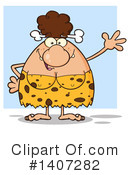Brunette Cave Woman Clipart #1407282 by Hit Toon