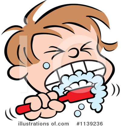 Brushing Teeth Clipart #1139236 by Johnny Sajem