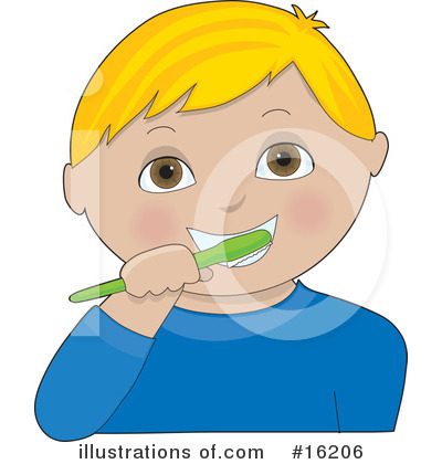 Royalty-Free (RF) Brushing Teeth Clipart Illustration by Maria Bell - Stock Sample #16206