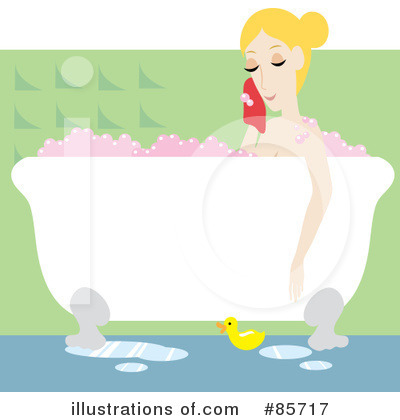 Royalty-Free (RF) Bubble Bath Clipart Illustration by Rosie Piter - Stock Sample #85717