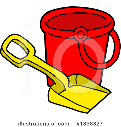 Royalty-Free (RF) Bucket Clipart Illustration by LaffToon - Stock Sample #1358827