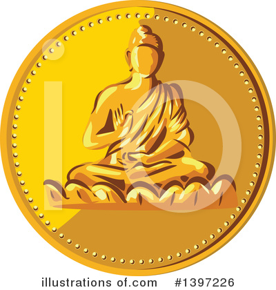 Royalty-Free (RF) Buddha Clipart Illustration by patrimonio - Stock Sample #1397226