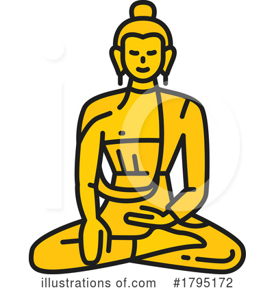Royalty-Free (RF) Buddha Clipart Illustration by Vector Tradition SM - Stock Sample #1795172