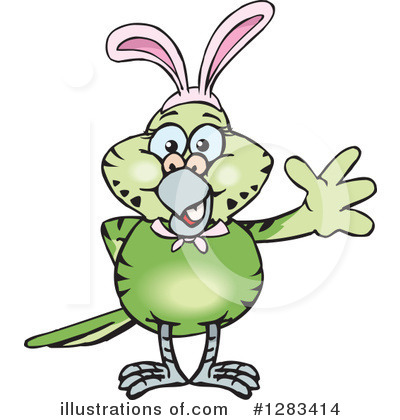 Parakeet Clipart #1283414 by Dennis Holmes Designs