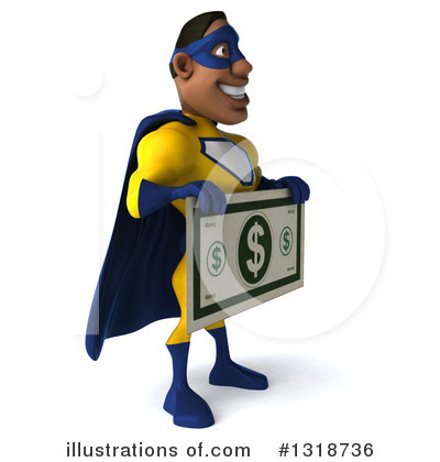 Yellow And Blue Super Hero Clipart #1318736 by Julos