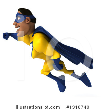 Yellow And Blue Super Hero Clipart #1318740 by Julos