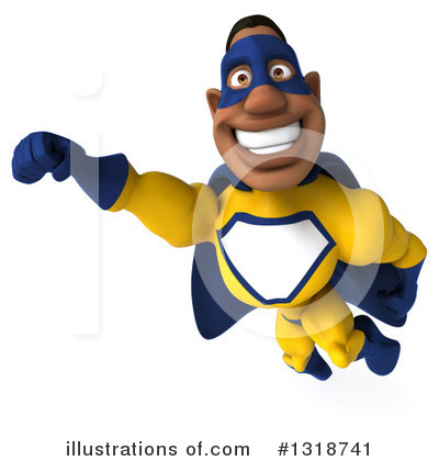 Yellow And Blue Super Hero Clipart #1318741 by Julos