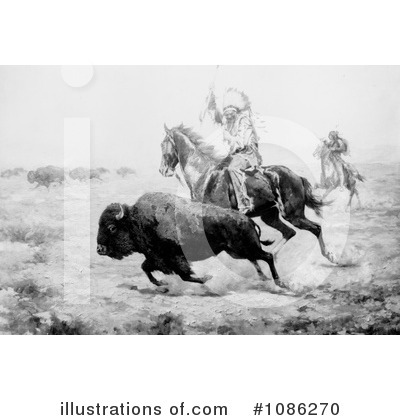Royalty-Free (RF) Buffalo Clipart Illustration by JVPD - Stock Sample #1086270