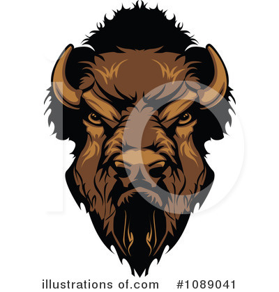 Royalty-Free (RF) Buffalo Clipart Illustration by Chromaco - Stock Sample #1089041