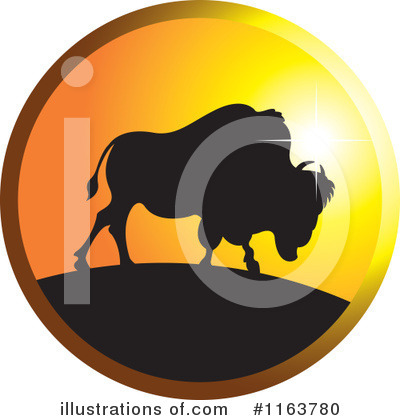 Royalty-Free (RF) Buffalo Clipart Illustration by Lal Perera - Stock Sample #1163780