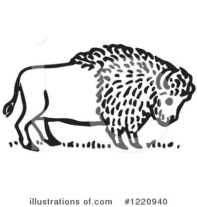 Royalty-Free (RF) Buffalo Clipart Illustration by Picsburg - Stock Sample #1220940