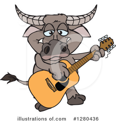 Water Buffalo Clipart #1280436 by Dennis Holmes Designs