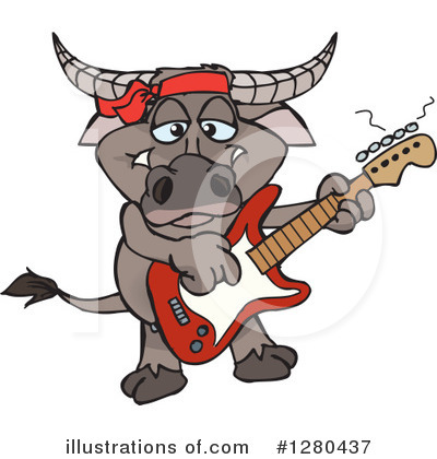 Water Buffalo Clipart #1280437 by Dennis Holmes Designs