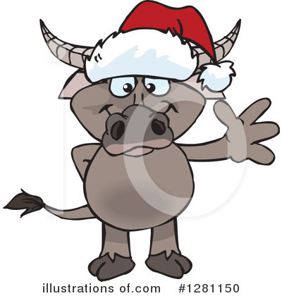 Water Buffalo Clipart #1281150 by Dennis Holmes Designs