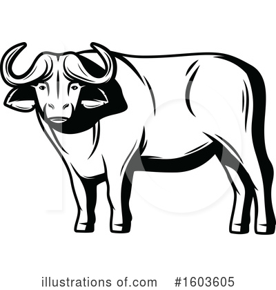 Water Buffalo Clipart #1603605 by Vector Tradition SM