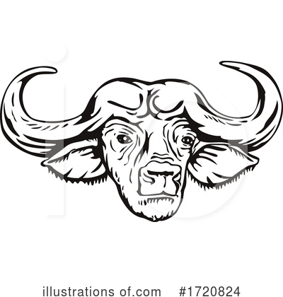 Cape Buffalo Clipart #1720824 by patrimonio
