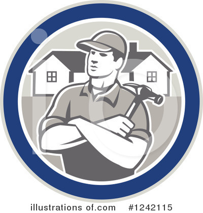 Royalty-Free (RF) Builder Clipart Illustration by patrimonio - Stock Sample #1242115