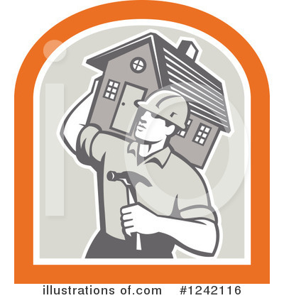 Royalty-Free (RF) Builder Clipart Illustration by patrimonio - Stock Sample #1242116