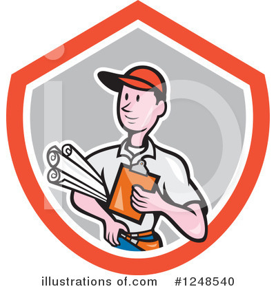 Royalty-Free (RF) Builder Clipart Illustration by patrimonio - Stock Sample #1248540