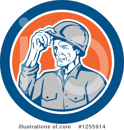 Construction Worker Clipart #1255914 by patrimonio