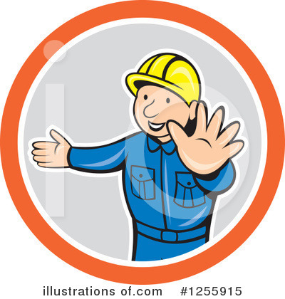 Construction Worker Clipart #1255915 by patrimonio