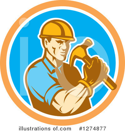 Royalty-Free (RF) Builder Clipart Illustration by patrimonio - Stock Sample #1274877