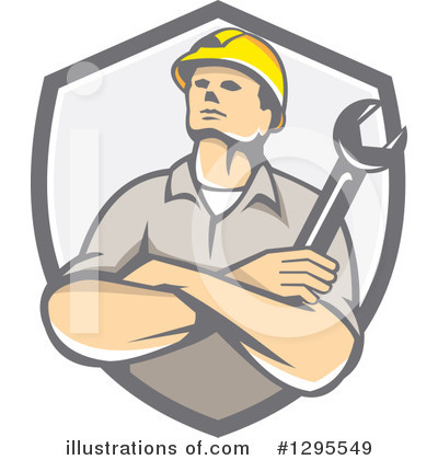Royalty-Free (RF) Builder Clipart Illustration by patrimonio - Stock Sample #1295549