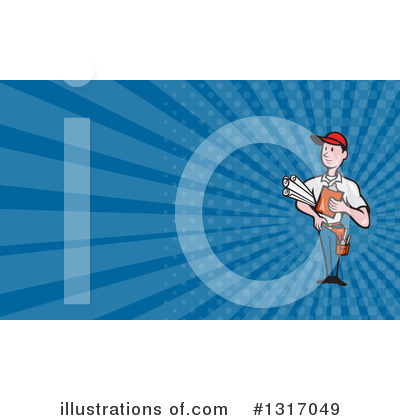 Royalty-Free (RF) Builder Clipart Illustration by patrimonio - Stock Sample #1317049