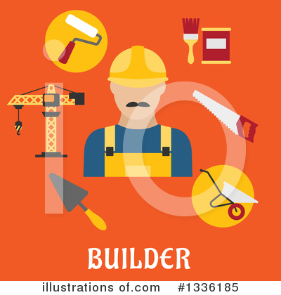 Royalty-Free (RF) Builder Clipart Illustration by Vector Tradition SM - Stock Sample #1336185