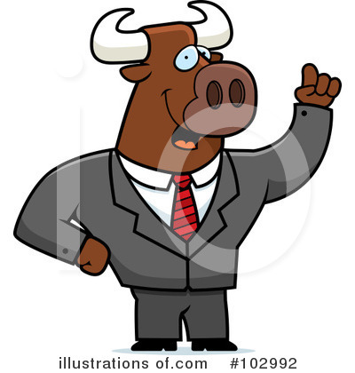 Royalty-Free (RF) Bull Clipart Illustration by Cory Thoman - Stock Sample #102992
