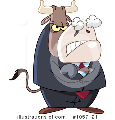 Royalty-Free (RF) Bull Clipart Illustration by yayayoyo - Stock Sample #1057121