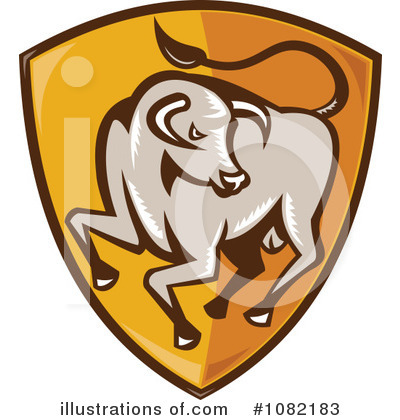 Royalty-Free (RF) Bull Clipart Illustration by patrimonio - Stock Sample #1082183