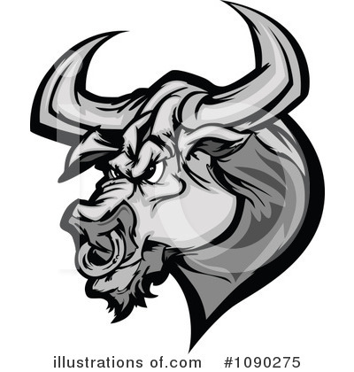 Royalty-Free (RF) Bull Clipart Illustration by Chromaco - Stock Sample #1090275