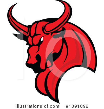 Royalty-Free (RF) Bull Clipart Illustration by Chromaco - Stock Sample #1091892