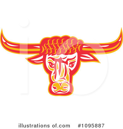 Royalty-Free (RF) Bull Clipart Illustration by patrimonio - Stock Sample #1095887