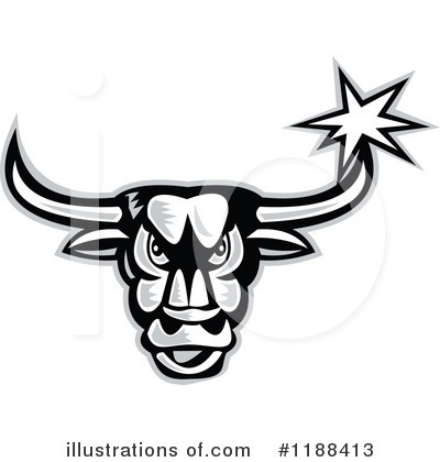 Royalty-Free (RF) Bull Clipart Illustration by patrimonio - Stock Sample #1188413