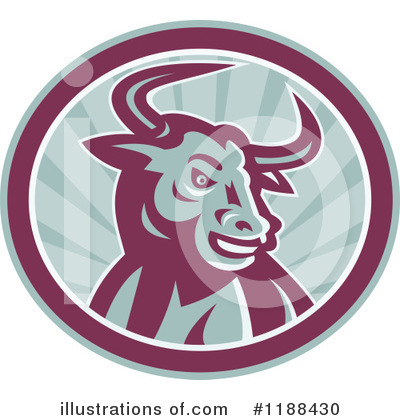 Royalty-Free (RF) Bull Clipart Illustration by patrimonio - Stock Sample #1188430