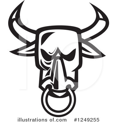 Royalty-Free (RF) Bull Clipart Illustration by patrimonio - Stock Sample #1249255