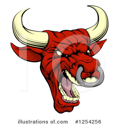 Bull Clipart #1254256 by AtStockIllustration