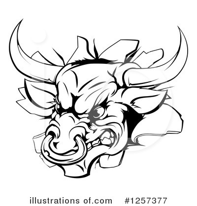 Royalty-Free (RF) Bull Clipart Illustration by AtStockIllustration - Stock Sample #1257377