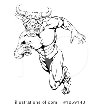 Royalty-Free (RF) Bull Clipart Illustration by AtStockIllustration - Stock Sample #1259143