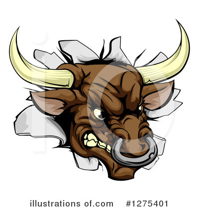 Royalty-Free (RF) Bull Clipart Illustration by AtStockIllustration - Stock Sample #1275401