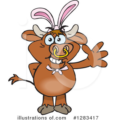Royalty-Free (RF) Bull Clipart Illustration by Dennis Holmes Designs - Stock Sample #1283417