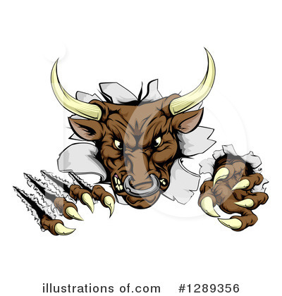 Royalty-Free (RF) Bull Clipart Illustration by AtStockIllustration - Stock Sample #1289356