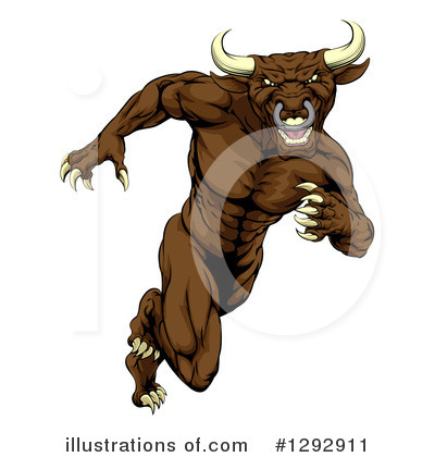 Royalty-Free (RF) Bull Clipart Illustration by AtStockIllustration - Stock Sample #1292911