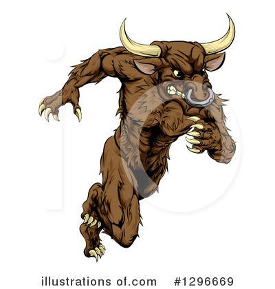 Royalty-Free (RF) Bull Clipart Illustration by AtStockIllustration - Stock Sample #1296669