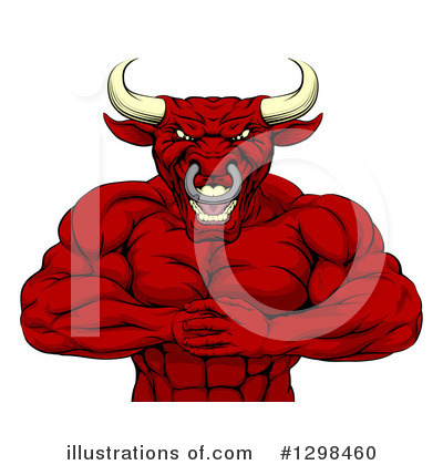 Royalty-Free (RF) Bull Clipart Illustration by AtStockIllustration - Stock Sample #1298460