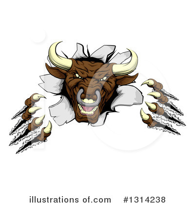 Bull Clipart #1314238 by AtStockIllustration