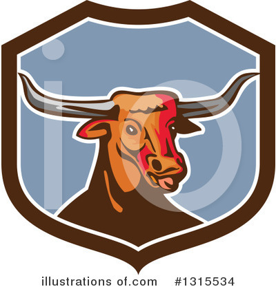 Royalty-Free (RF) Bull Clipart Illustration by patrimonio - Stock Sample #1315534